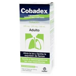 COBADEX ADULTO, Ambroxol 225 mg, Dextrometorfano 225 mg, Solucion 120 ml, 7502009740268