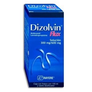 DIZOLVIN FLUX, Ambroxol 300 mg, Levodropropizina 600 mg, Solucion 120 ml, 7502003381672