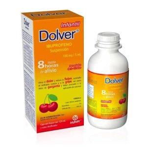 DOLVER NARANJA, Ibuprofeno 2 g / 100 ml, Suspension 120 ml, 7502009745430