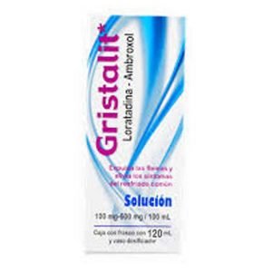 GRISTALIT, Ambroxol 600 mg, Loratadina 100 mg, Solucion 120 ml, 7501573904687