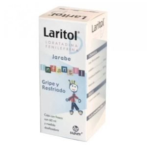 LARITOL D INFANTIL, Fenilefrina 100 mg, Loratadina 50 mg, Solucion 60 ml, 7502009741784