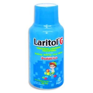 LARITOL G, Fenilefrina 33.3 mg, Loratadina 16.66 mg, Paracetamol 3.2 mg, Solucion 120 ml, 7502009746086