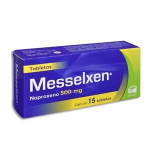 MESSELXEN 500MG, Naproxeno 500 mg, Tabletas c/15, 7501573909170