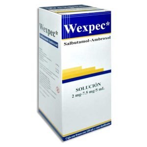 WEXPEC, Ambroxol 7.500 mg, Salbutamol 2 mg, Solucion 120 ml, 7503001007694