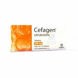CEFAGEN 250MG, Cefuroxima 250 mg, Tabletas c/10, 7502009745119