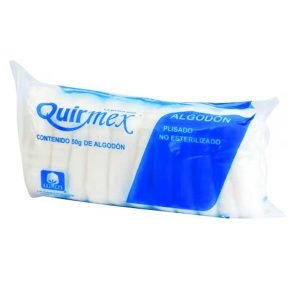 ALGODON ABSORBENTE PLISADO QUIRMEX, Algodon, Bolsa 50 g, 7503003406327