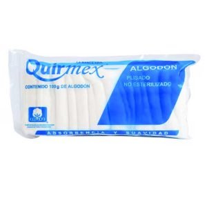 ALGODON ABSORBENTE PLISADO QUIRMEX, Algodon, 100 g, 7503003406334