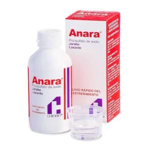 ANARA JARABE, PICOSULFATO DE SODIO 100 mg, FCO 125 ML, 7501088536410