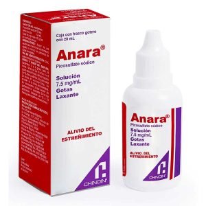 ANARA Solución, PICOSULFATO DE SODIO 7.5 mg, Gotero 20 Ml, 7501088508912