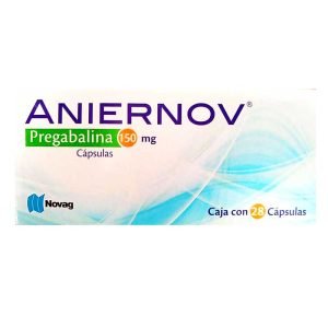 ANIERNOV 150MG, Pregabalina 150 mg, Capsulas c/28, 7501075721089