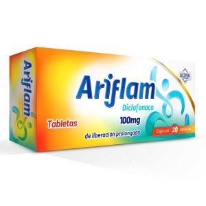 ARIFLAM, Diclofenaco Sodico 100 mg, Tabletas LP c/20, 7502216802964