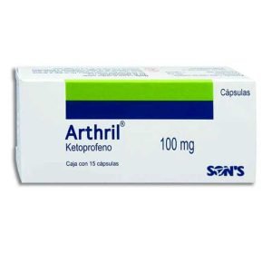 ARTHRIL, Ketoprofeno 100 mg, Capsulas c/15, 7502001165151