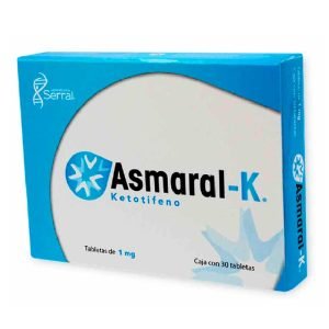 ASMARAL-K, Ketotifeno 1 mg, Tabletas c/30, 7501258200288