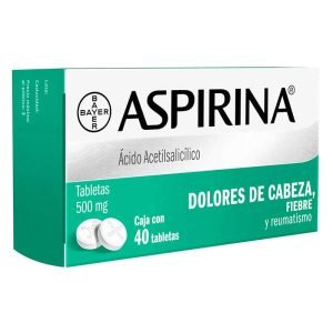 ASPIRINA, Acido Acetilsalicilico 500 mg, Tabletas c/100, 7501008496152