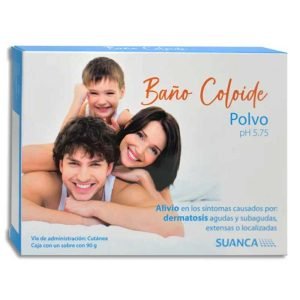 BAÑO COLOIDE SUANCA, Harina de Soya 96.5 g, Polividona 2 g, Polvo 90 g, 7503028771684