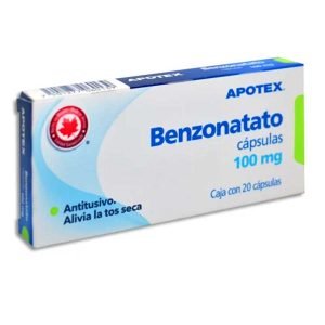 BENZONATATO APOTEX, Benzonatato 100 mg, Capsulas c/20, 7501277060139