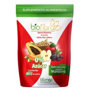 BIO FIBRA, Avena 2 g, Ciruela Pasa 2 g, Fibra de Manzana 13.3 g, Papaya 2 g, Polvo 300 g, 781584367511