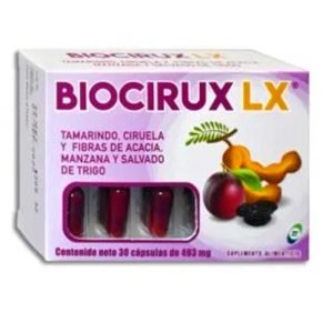 BIOCIRUX LX, Ciruela 100 mg, Fibra de Acacia 20 mg, Fibra de Manzana 20 mg, Salvado de Trigo 20 mg, Tamarindo 120 mg, Capsulas c/30, 803288480713