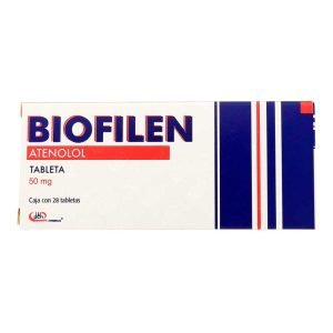BIOFILEN 50MG, Atenolol 50 mg, Tabletas c/28, 7501825301721