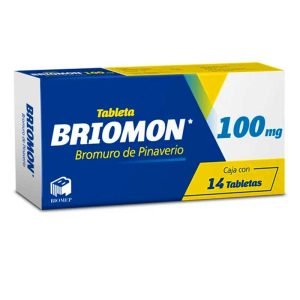 BRIOMON, Bromuro de Pinaverio 100 mg, Tabletas c/14, 7501573909699