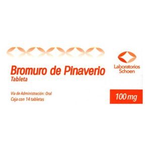 BROMURO DE PINAVERIO SCHOEN, Bromuro de Pinaverio 100 mg, Tabletas c/14, 821998000434