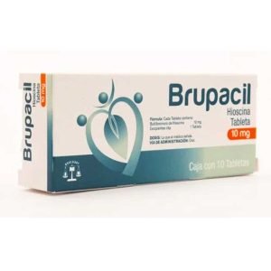 BRUPACIL, Butilhioscina 10 mg, Tabletas c/10, 7501537103385