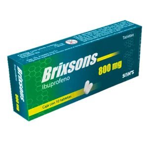 BRIXSONS 800 MG, Ibuprofeno 800 mg, Tabletas c/10, 7502001165496