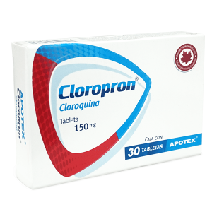 CLOROPRON, Cloroquina 150 mg, Tabletas c/30, 7501277032860