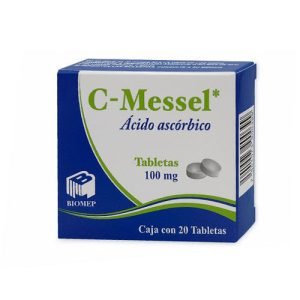 C-MESSEL, Vitamina C 100 mg, Tabletas c/20, 7501573900399