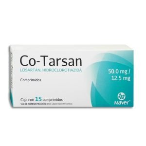 CO-TARSAN 50/12.5MG, Hidroclorotiazida 12.5 mg, Losartan 50 mg, Comprimidos c/15, 7502009742767
