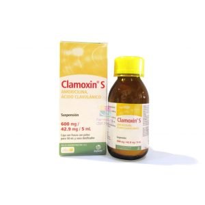 CLAMOXIN S 600/42.9mg, Acido Clavulanico 42.9 mg, Amoxicilina 600 mg, Suspension 50 ml, 7502009745140