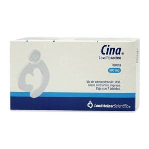 CINA 500MG LANDSTEINER, Levofloxacino 500 mg, Tabletas c/7, 7502225092479