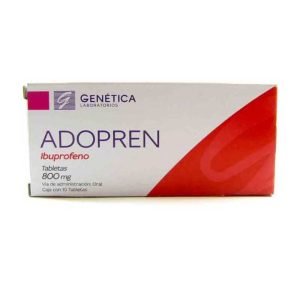 ADOPREN, Ibuprofeno 800 mg, Tabletas c/10, 7501842952890