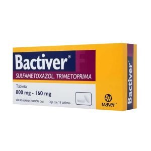 BACTIVER F, Sulfametoxazol 800 mg, Trimetoprima 160 mg, Tabletas c/14, 7503000422283