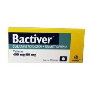 BACTIVER, Sulfametoxazol 400 mg, Trimetoprima 80 mg, Tabletas c/20, 7503000422238