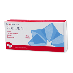 CAPTOPRIL BE ADVANCE, CAPTOPRIL 25 MG, 100 TAB, 7501342803937