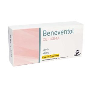 BENEVENTOL, Cefixima 400 mg, Capsulas c/3, 7502009745928