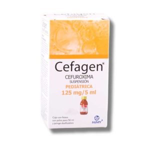 CEFAGEN PEDIATRICA, Cefuroxima 125 mg, Suspension 50 ml, 7502009741302
