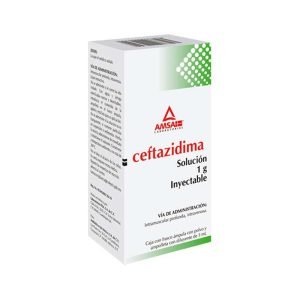 CEFTAZIDIMA AMSA, Ceftazidima 1 g, Solucion Inyectable c/1, 7501349022799