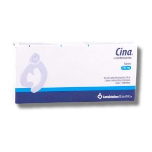 CINA, Levofloxacino 750 mg, Tabletas c/7, 7502225092486