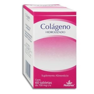 COLAGENO HIDROLIZADO NATUREX, Acido Estearico, Celulosa Microcristalina, Colageno Hidrolizado 1 gr, Croscarmelosa Sodica, Dioxido de Silicio, Lactosa, Magnesio, Vitamina C 20 mg, Tabletas c/60,  7502009741524