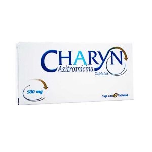 CHARYN, Azitromicina 500 mg, Tabletas c/3, 7502240450018