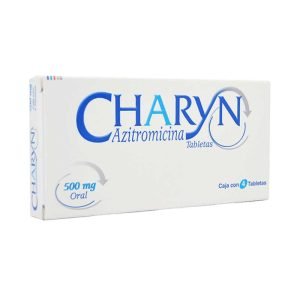 CHARYN, Azitromicina 500 mg, Tabletas c/4, 7502240450025