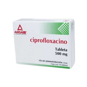 CIPROFLOXACINO, Ciprofloxacino 500 mg, Tabletas c/14, 7501349021532