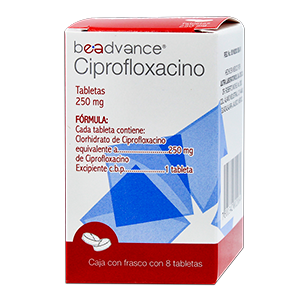CIPROFLOXACINO BE ADVANCE, CIPROFLOXACINO 250 MG, 8 TAB, 7501342802084