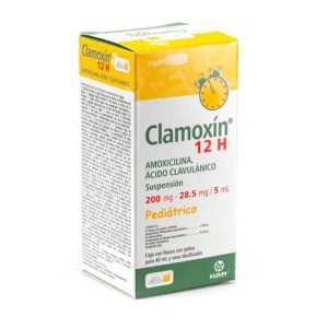 Clamoxin 12H, Acido Clavulanico 125 mg, Amoxicilina 875 mg, Tabletas c/10, 7502009740763