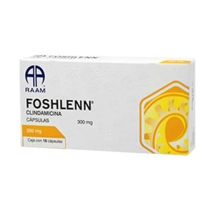 FOSHLENN, Clindamicina 300 mg, Capsulas c/16, 7502227870228