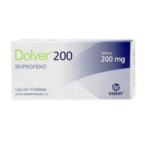 DOLVER, Ibuprofeno 200 mg, Tabletas c/10, 7503000422337