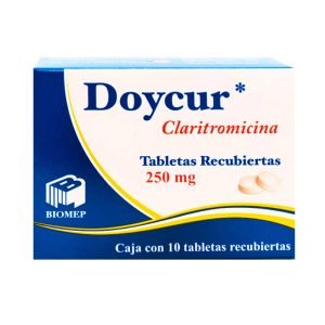 DOYCUR, Claritromicina 250 mg, Tabletas Recubiertas c/10, 7501573900573