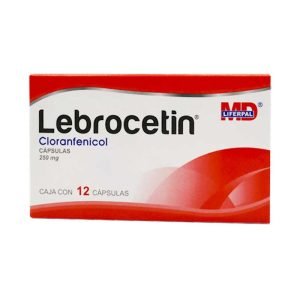 LEBROCETIN, Cloranfenicol 250 mg, Capsulas c/12, 7501836000255